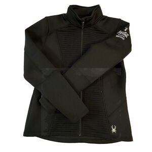SPYDER Jacket, Women's Size Medium Black Ribbed Texture Team Coca-Cola